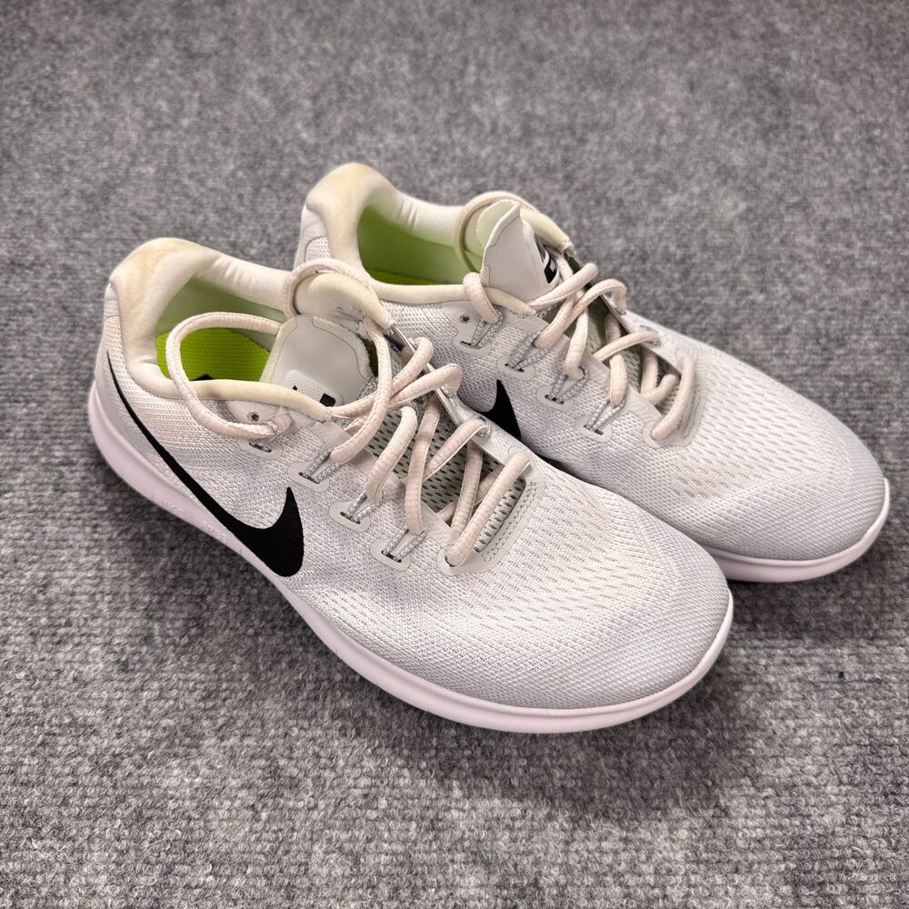 Nike Free RN 2017 Womens Size 8.5 White Black Athletic Running Shoes Sneakers - Picture 2 of 13